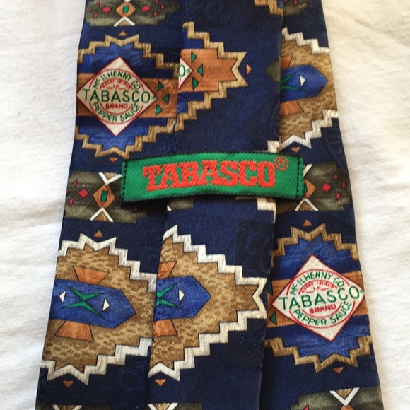 Tabasco Silk Tie Southwest Mofif - Picture 3 of 4